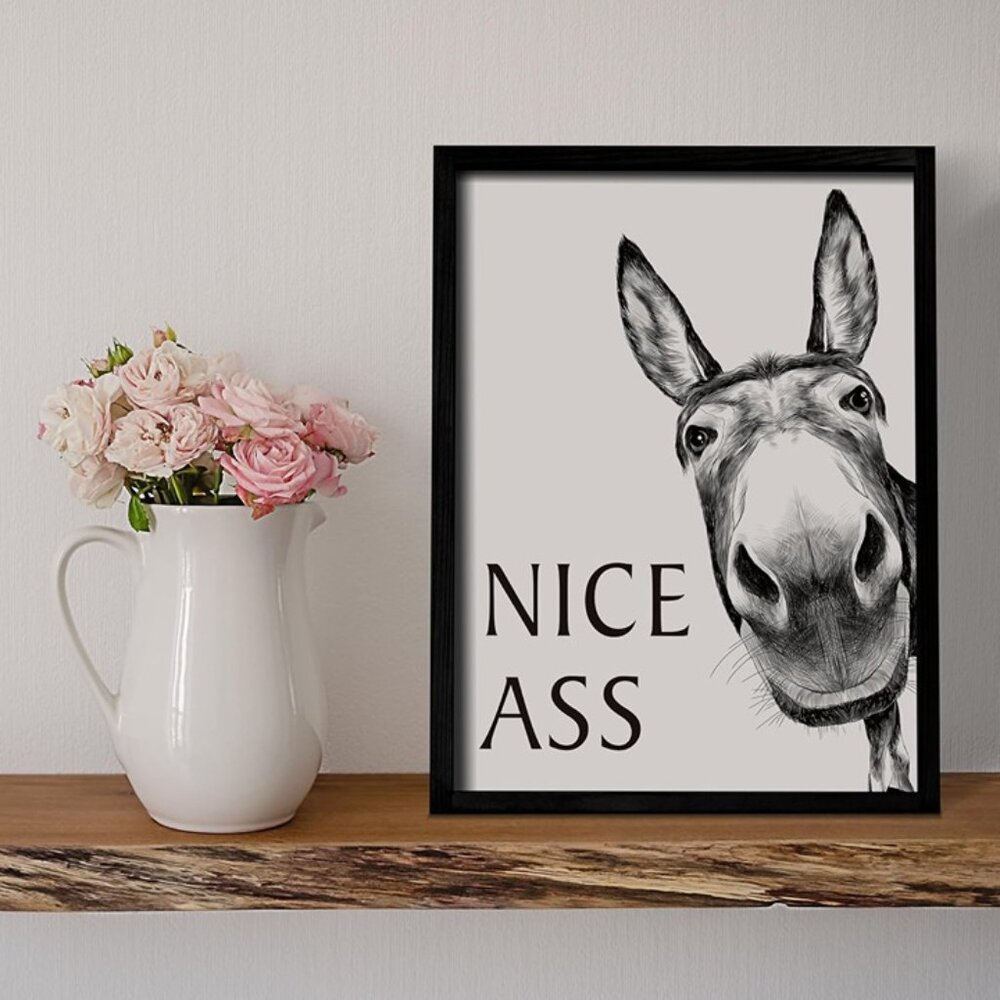New Framed Bathroom Wall Art Farmhouse Vintage Funny Home Decor Set 11x14 Black